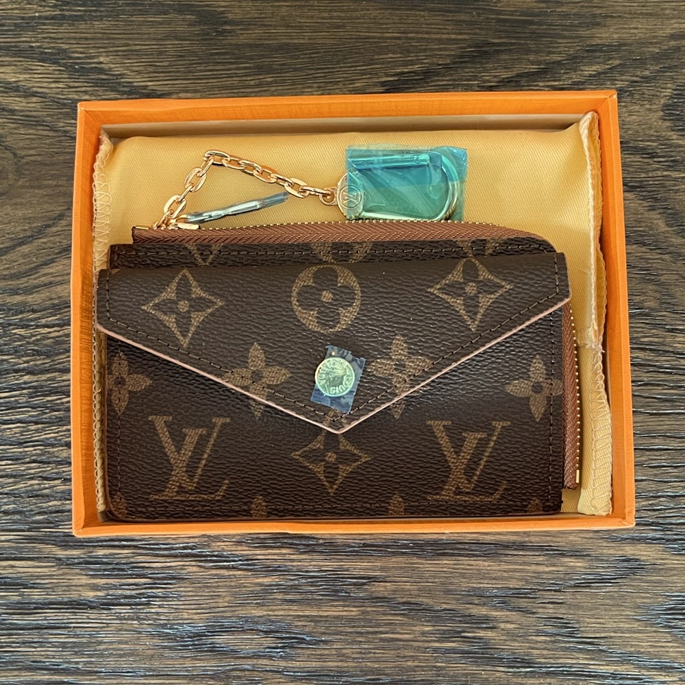 LV monogram keychain wallet